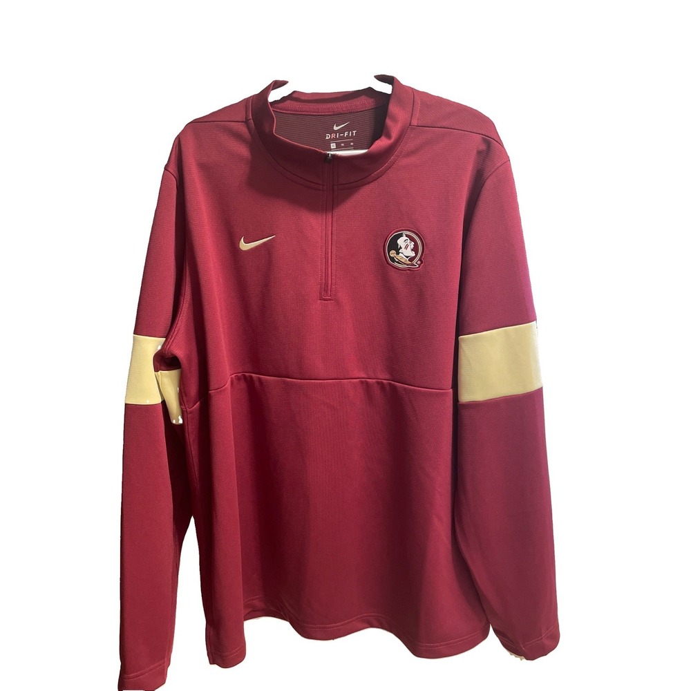Florida State Seminoles Nike Dri Fit Quarter Zip Shirt Men's Size XL